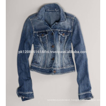 Long sleeves denim style jeans jacket for women and girls club fashion wear